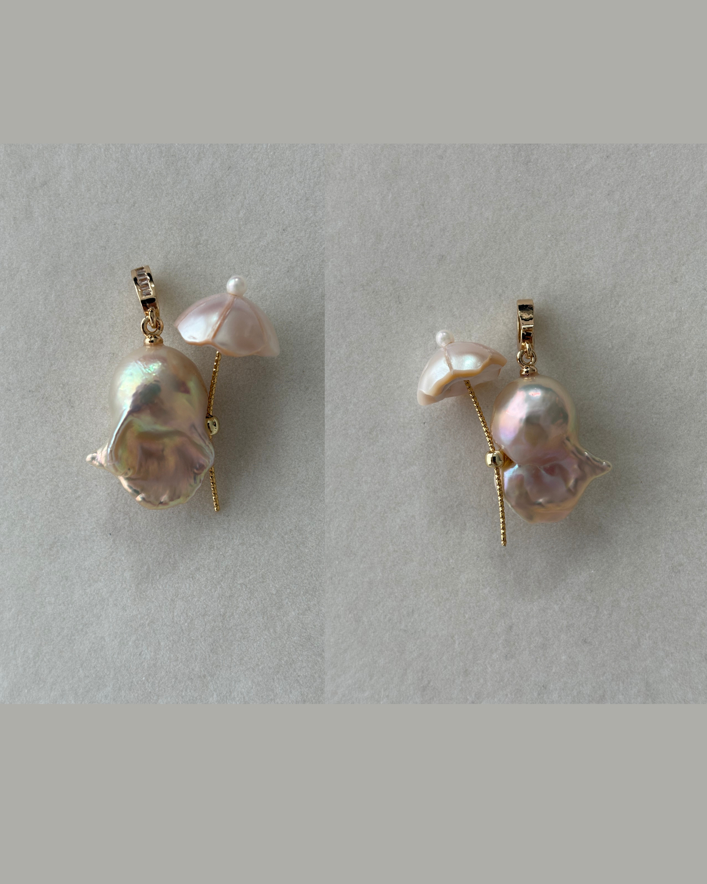 Handmade freshwater pearl ghost pendant/necklace