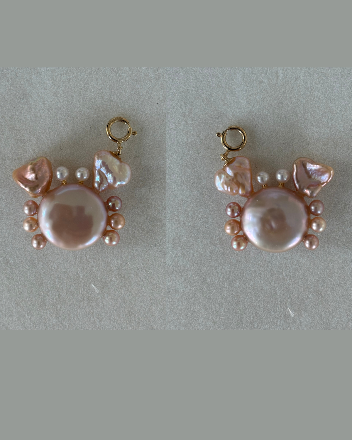 Handmade freshwater pearl crab pendant 4