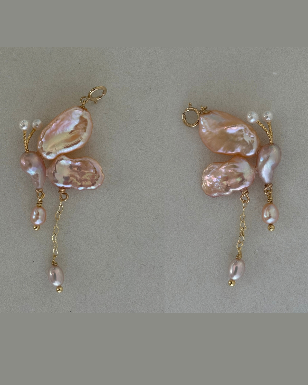Handmade freshwater pearl butterfly pendant 2