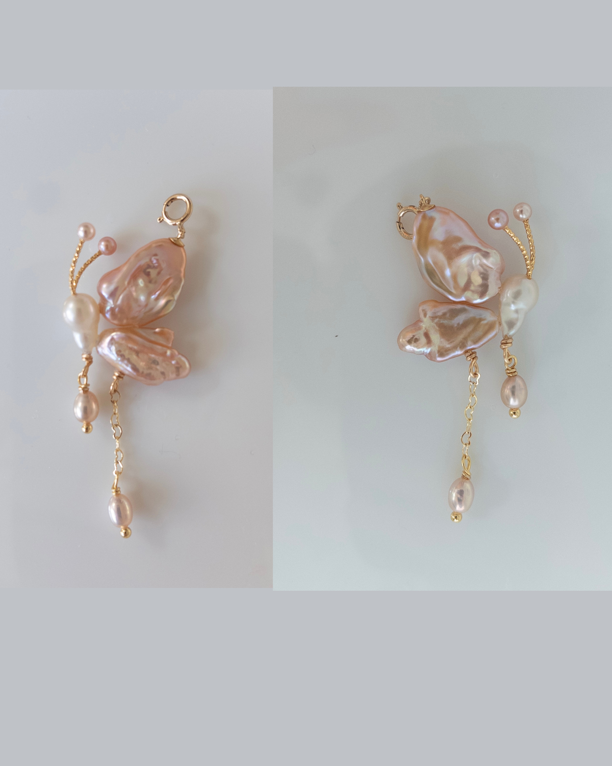 Handmade freshwater pearl butterfly pendant 3