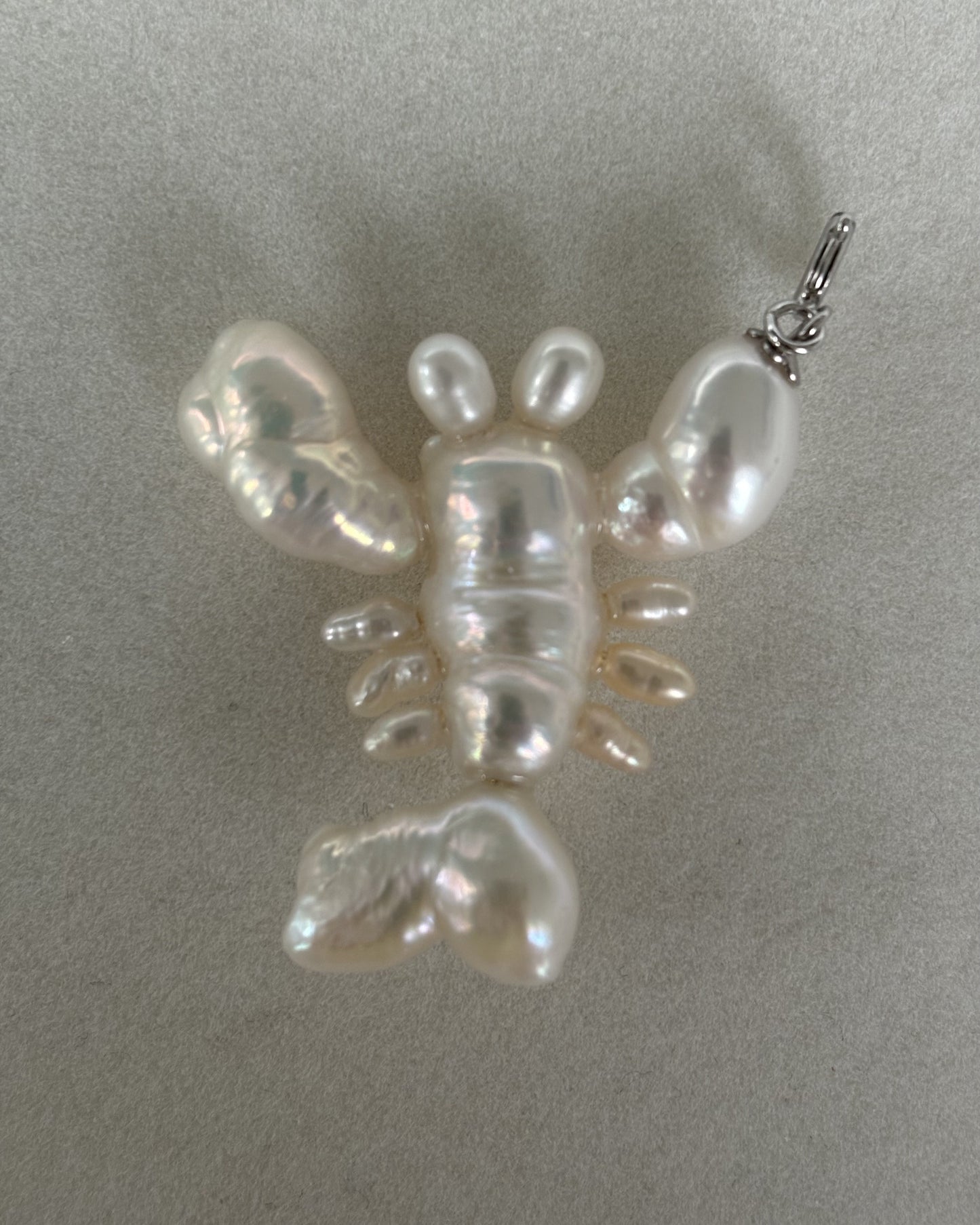 Handmade freshwater pearl lobster pendant/necklace