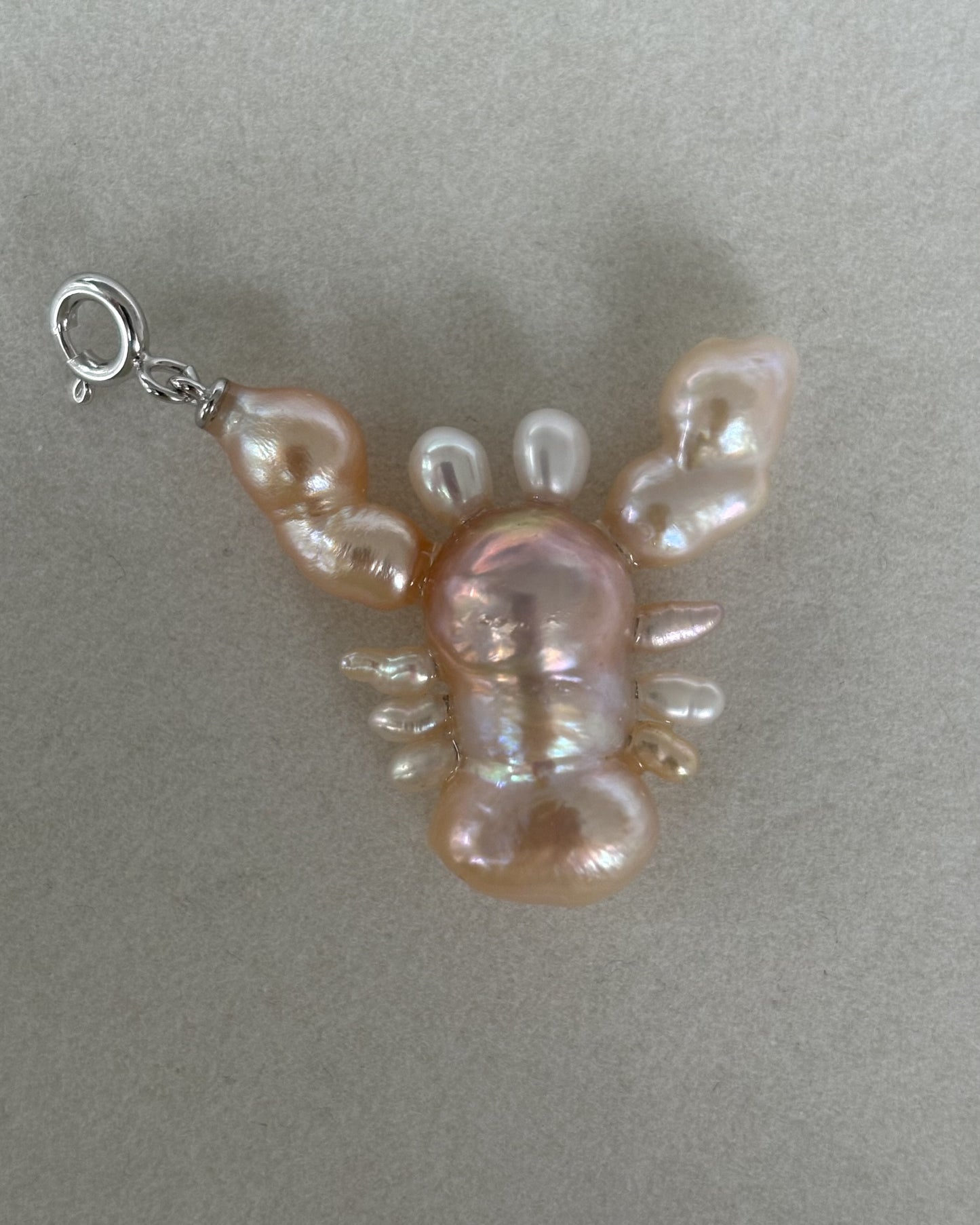 Handmade freshwater pearl lobster pendant/necklace