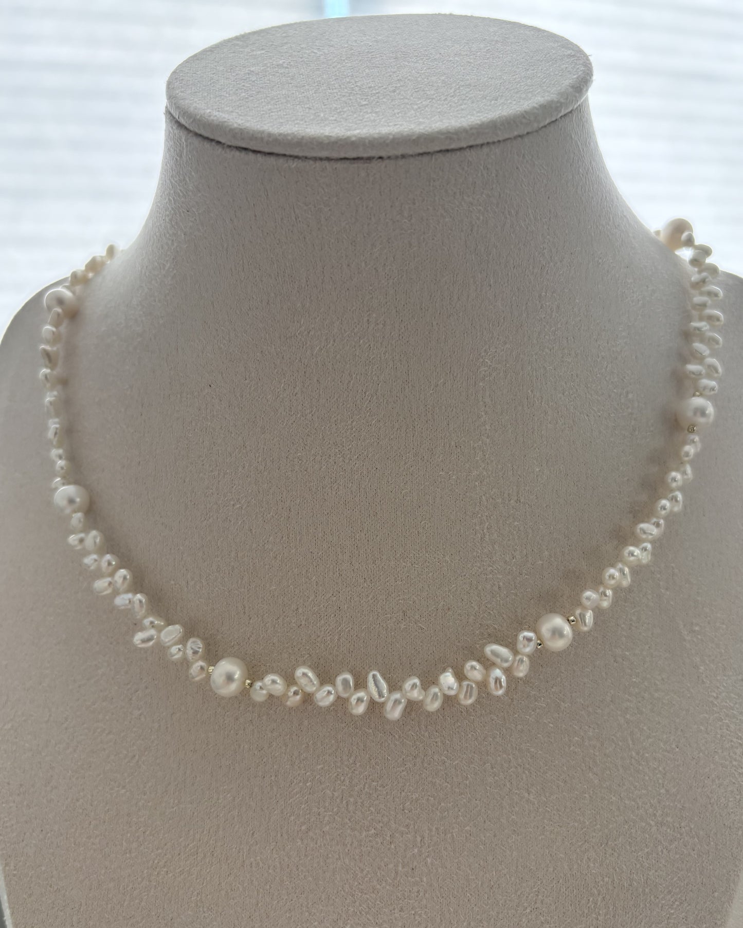 Handmade freshwater pearl ghost pendant/necklace
