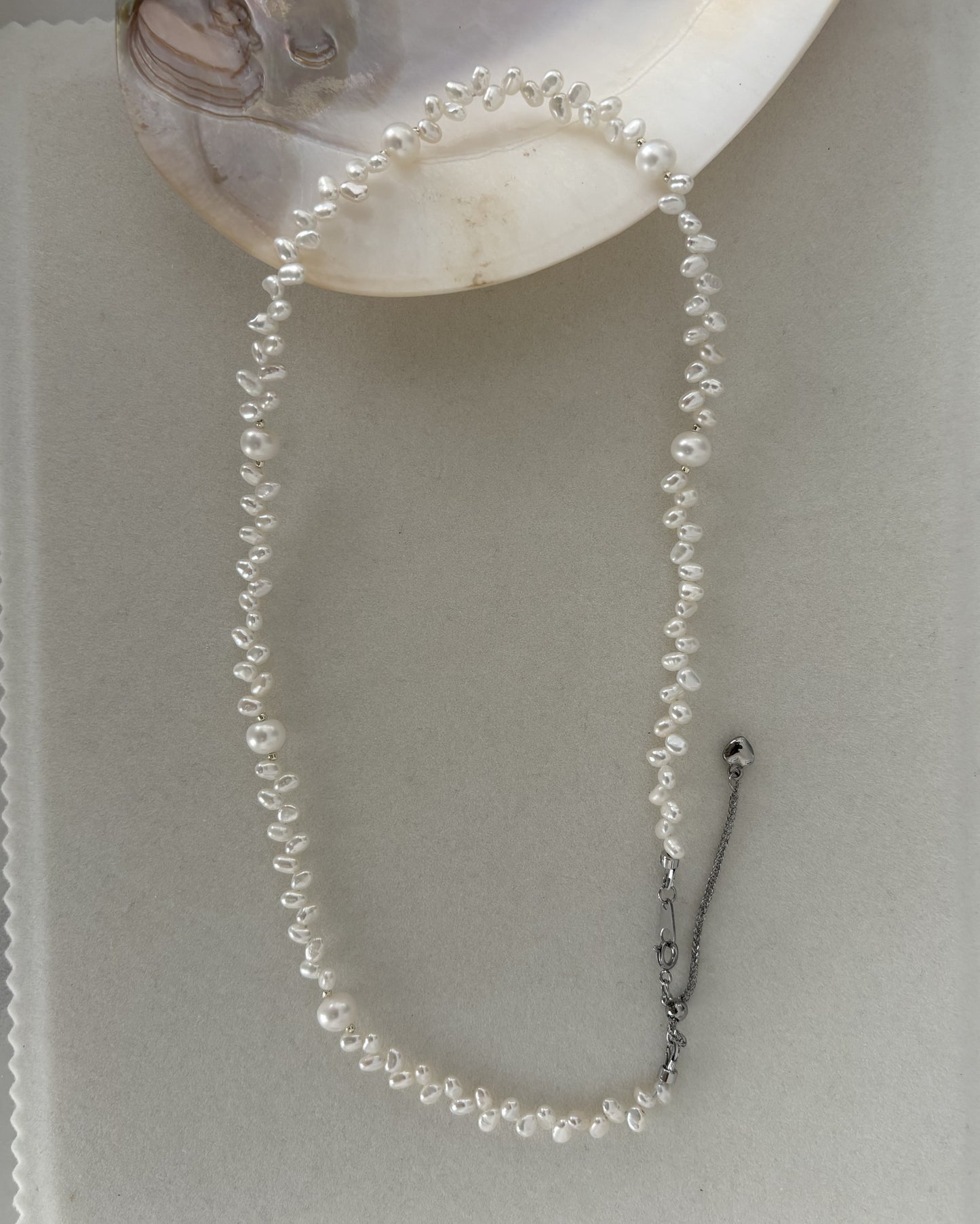 Handmade freshwater pearl ghost pendant/necklace