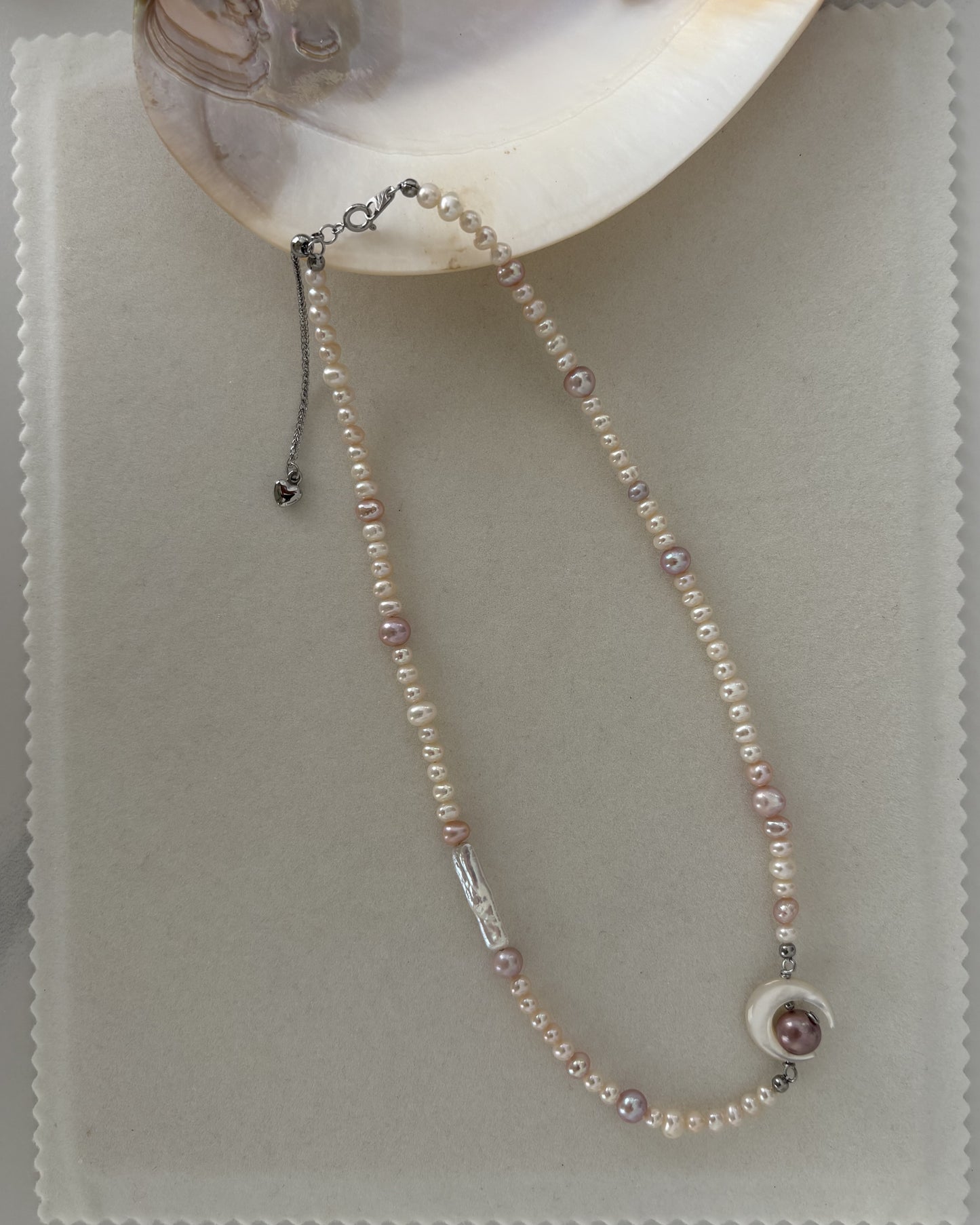 Handmade freshwater pearl wand pendant/necklace