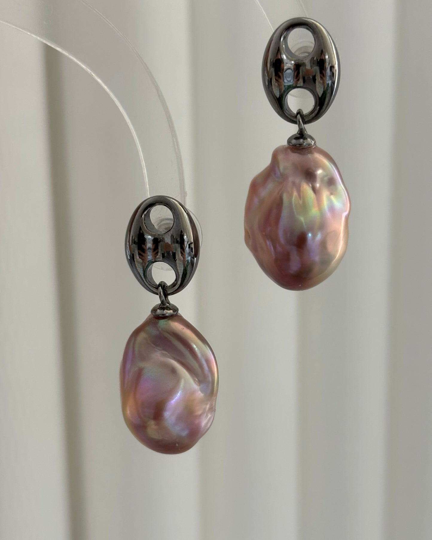 Handmade baroque freshwater pearl earrings