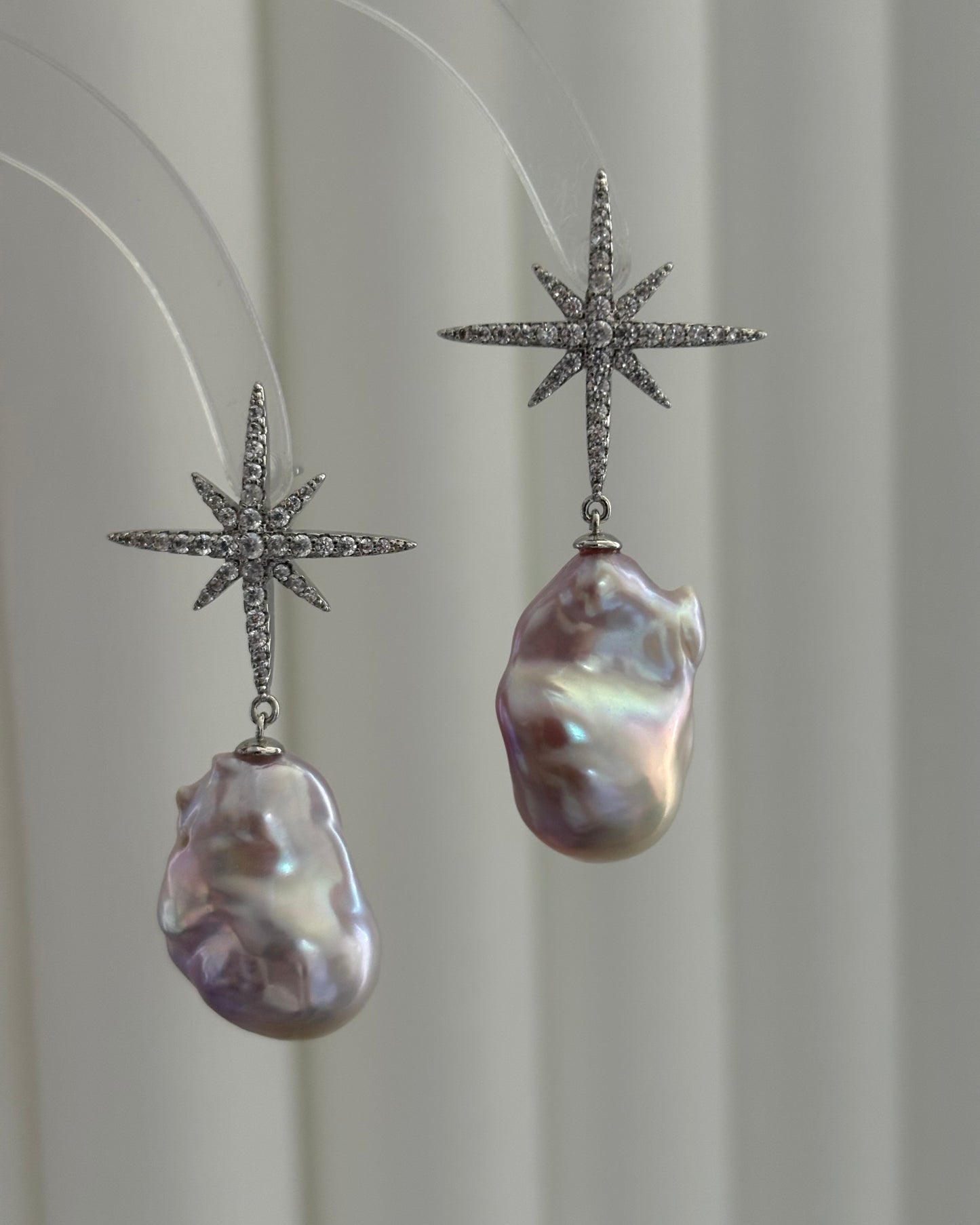 Handmade baroque freshwater pearl earrings