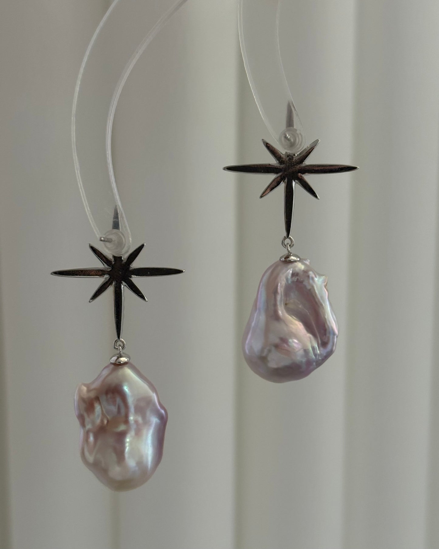 Handmade baroque freshwater pearl earrings