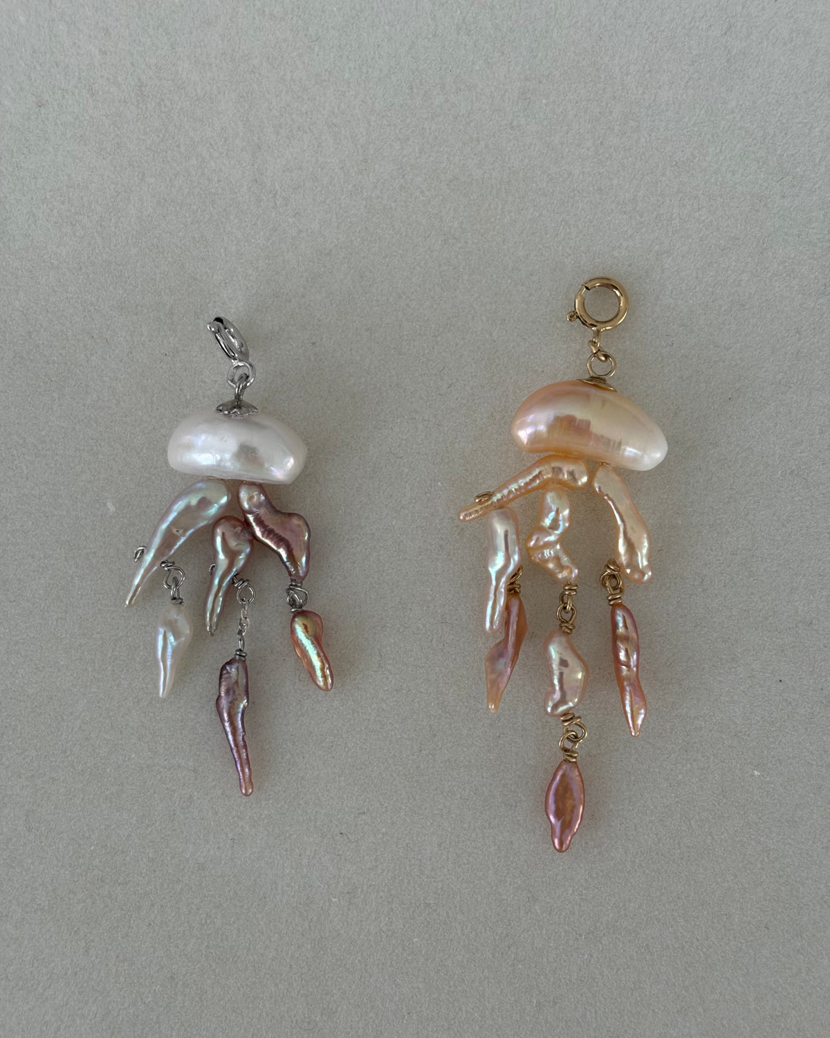 Handmade freshwater pearl Jellyfish pendant