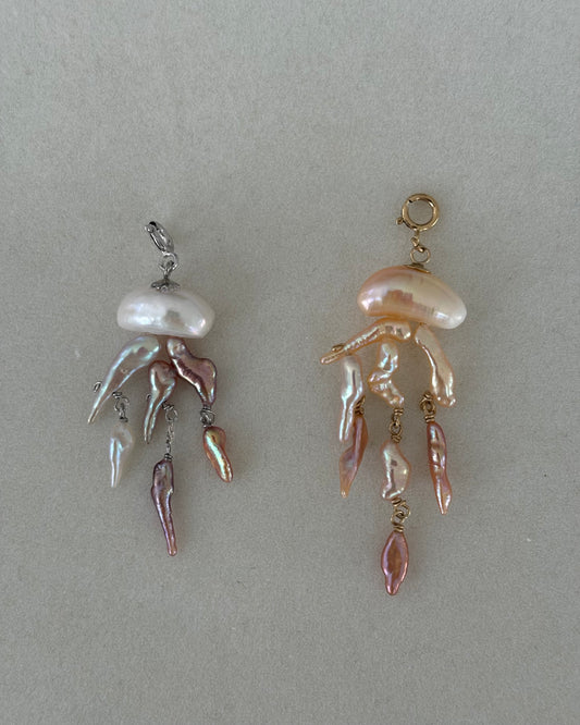 Handmade freshwater pearl Jellyfish pendant