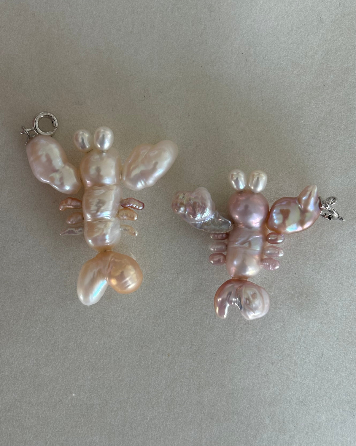 Handmade freshwater pearl lobster pendant 2