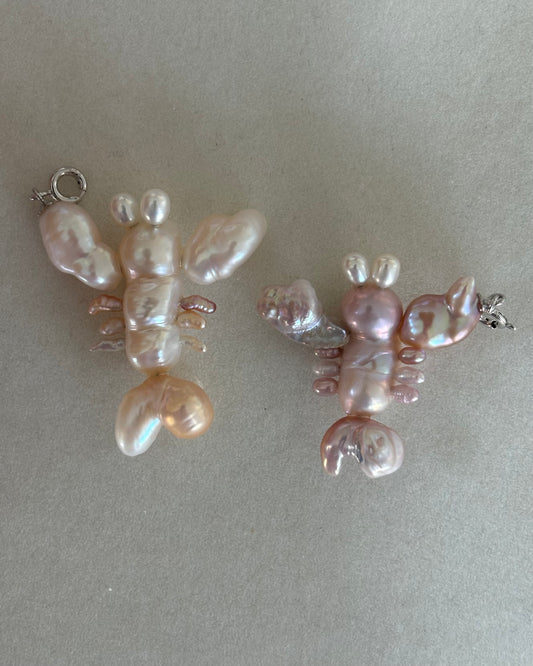 Handmade freshwater pearl lobster pendant 2