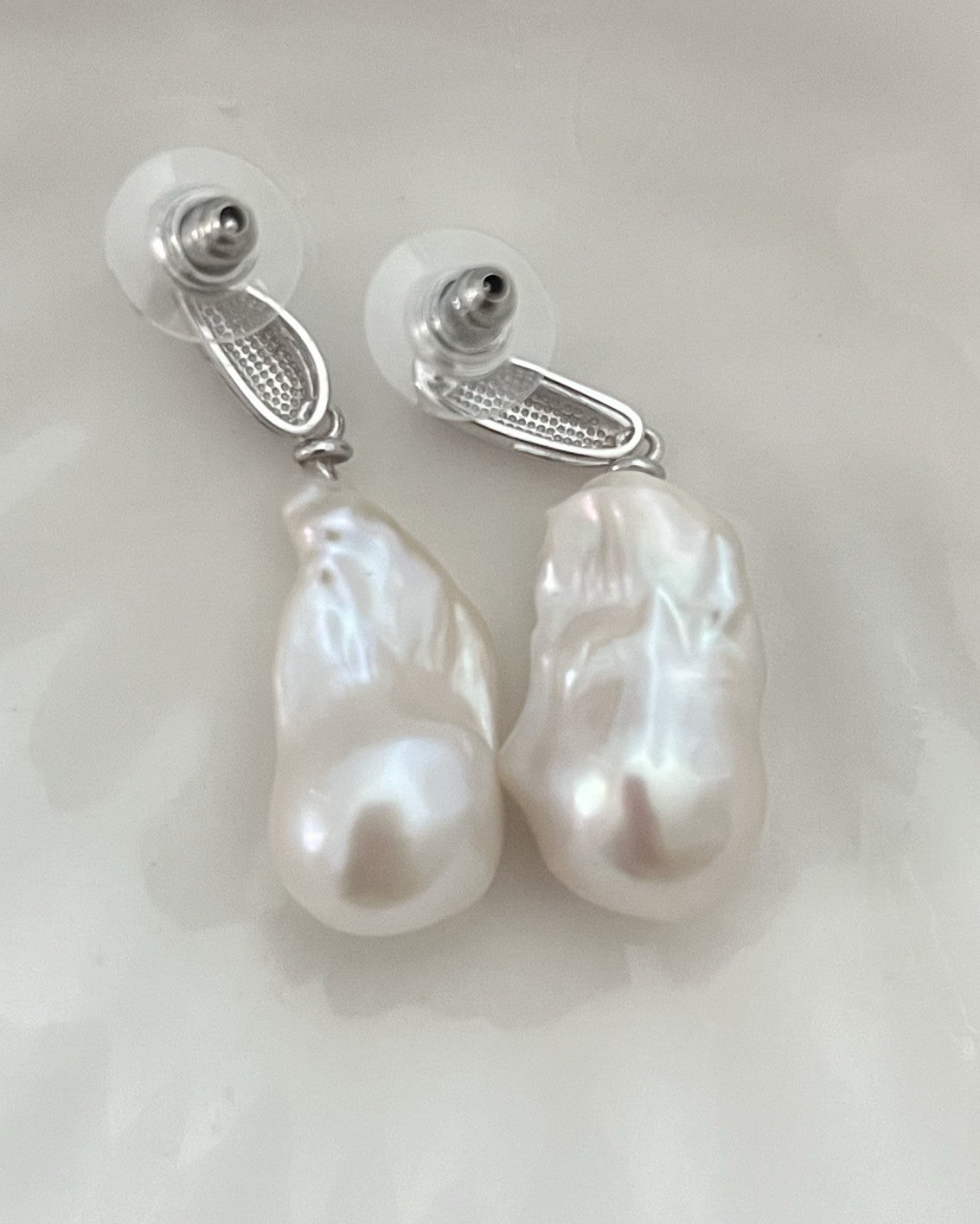 Handmade freshwater pearl earrings S925 silver