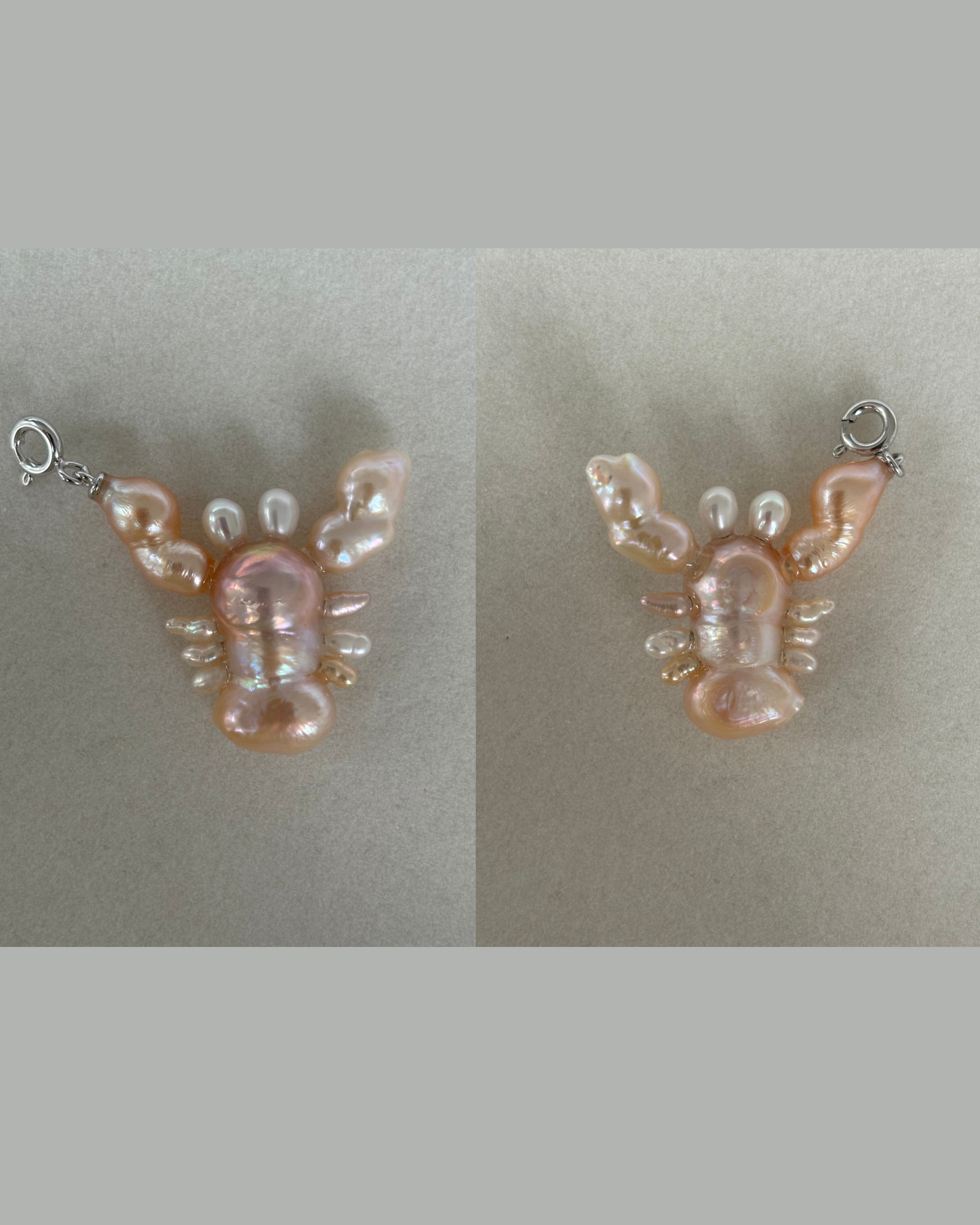 Handmade freshwater pearl lobster pendant/necklace