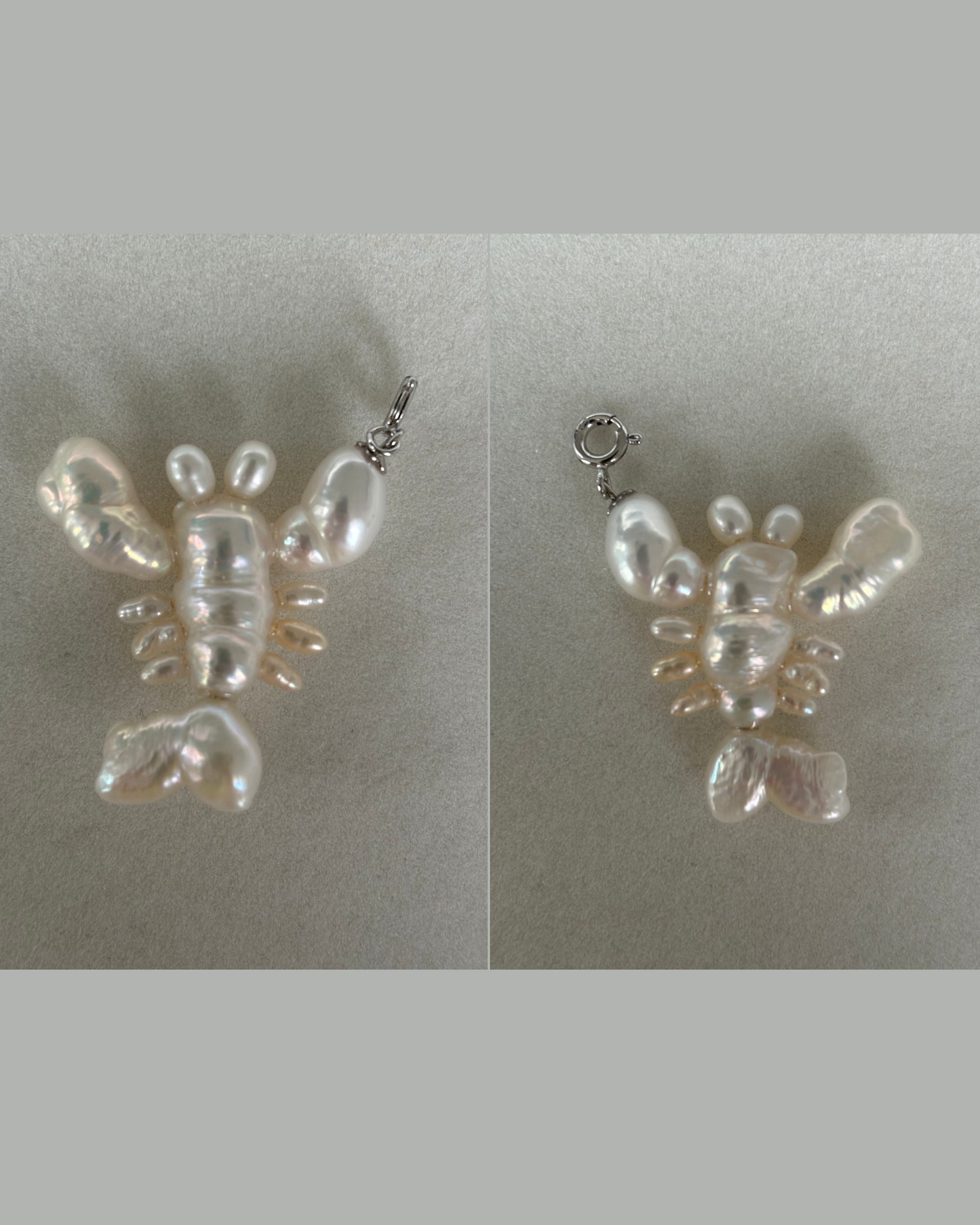 Handmade freshwater pearl lobster pendant/necklace
