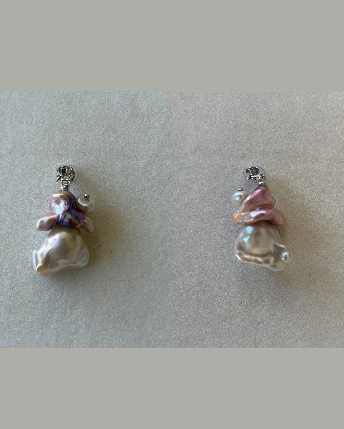 Handmade freshwater pearl ghost pendant/necklace