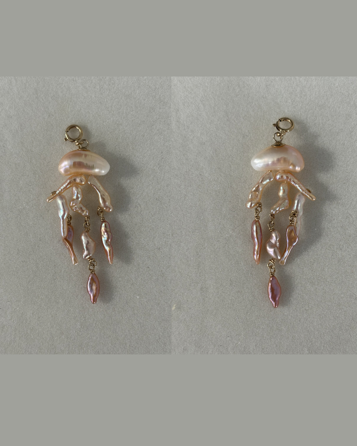 Handmade freshwater pearl Jellyfish pendant
