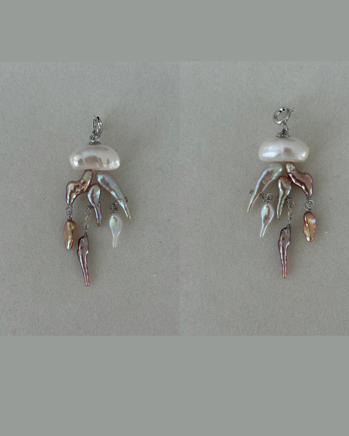 Handmade freshwater pearl Jellyfish pendant