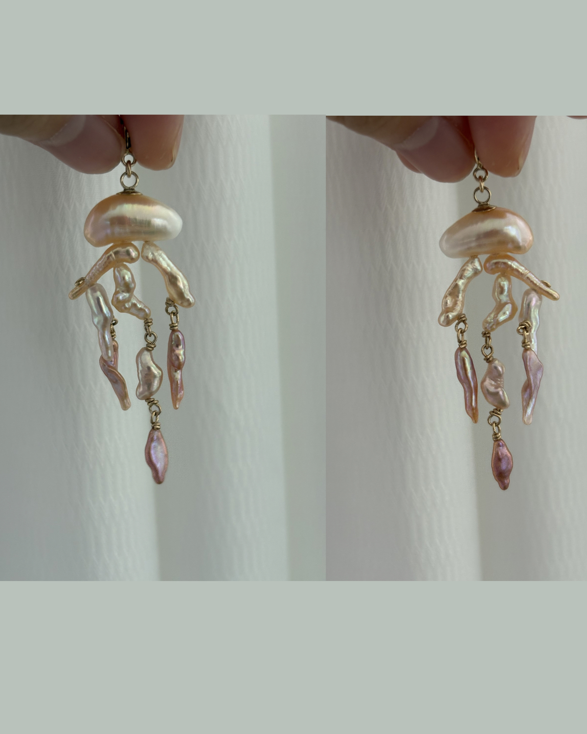 Handmade freshwater pearl Jellyfish pendant